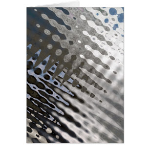 Silver Metallic Steel Struktur Abstrakt Mönster Hälsningskort