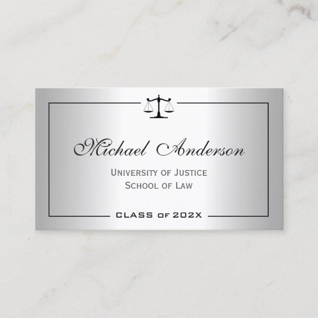 Silver Metallic Watch Law School Student (Framsida)
