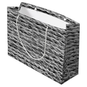 Silver Metallic Wicker Mönster