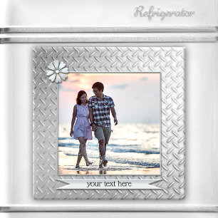 Silver Metallisk Personlig, fotomagnenät Magnet