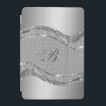 Silver metallliknande utseende med diamanter Mönst iPad Mini Skydd<br><div class="desc">Silver ser glansigt metalliskt ut ut med diamanter mönster. Anpassningsbar och valfritt monogram.</div>