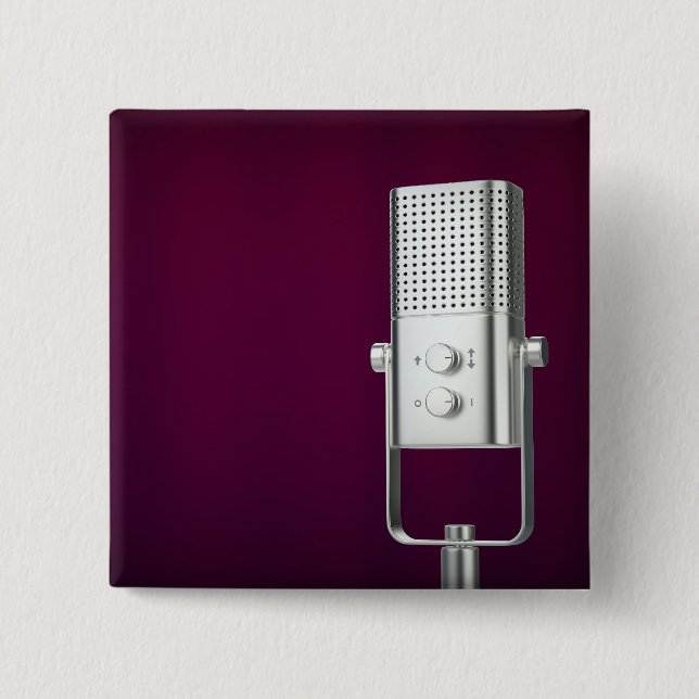 Silver mikrofon knapp (Framsida)