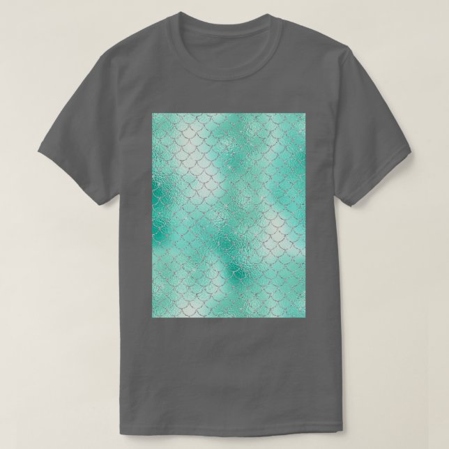 Silver Mint Sjöjungfru T Shirt (Design framsida)