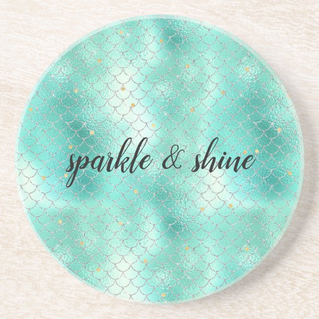 Silver Mint Sjöjungfru Underlägg (Framsidan)