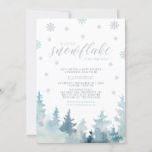 Silver & Mint | Snowflake Winter Boy Shower