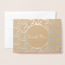 Silver Modern Olife Bröllop Tack Folierat Kort