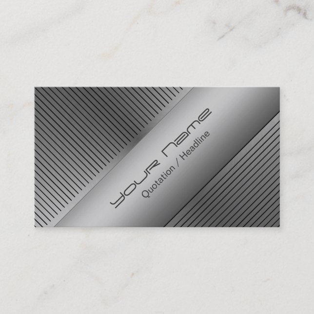 Silver Modern Visitkort (Framsida)