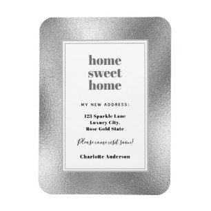 Silver moderna minimalistiska flyttor i hemmet, sö magnet