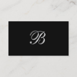 Silver Monogram B affärskort Visitkort