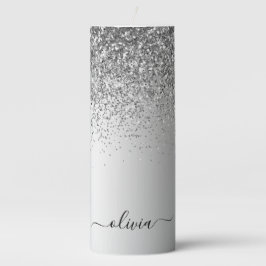 Silver Monogram Glitter Gnistra Girly-skript