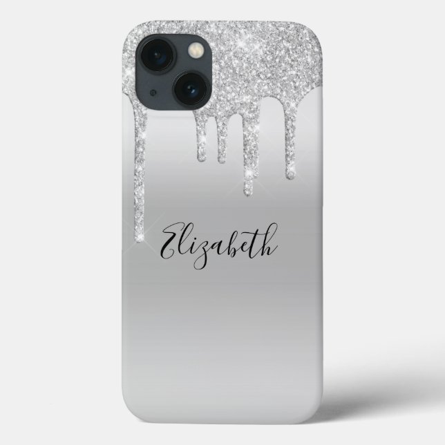 Silver Monogram Glitter Trendigt (Baksida)