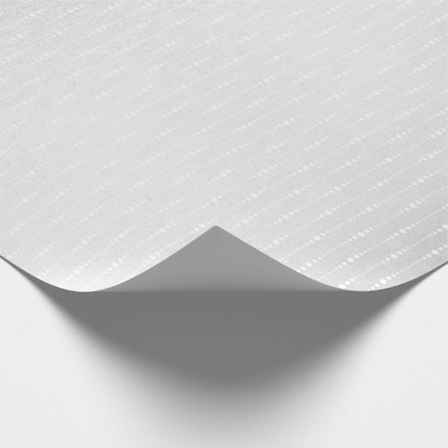 Silver Monokromatiskt Grått Fintvätt Rand Presentpapper (Hörn)
