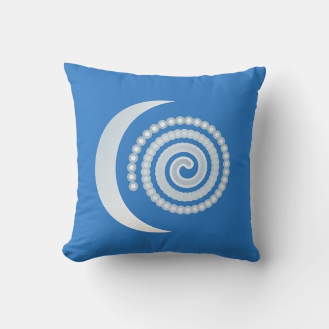 Silver Moon Spiral Kudde (Framsida)