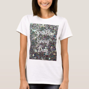 Silver-mosaik-Gnistra varje dag anpassar text T Shirt