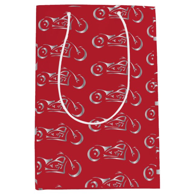 Silver motorcykelsilhuett för biker (Framsidan)