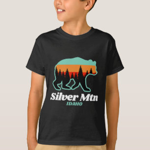 Silver Mountain Idaho Skiing Snowboarding Bear T Shirt
