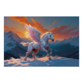 Silver Mountain Pegasus Throw Blanket Perfect Poster