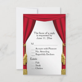Silver Movie Theme RSVP OSA Kort