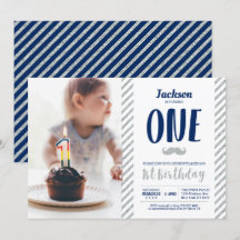 Silver, Mustasch | Pojke 1-års fotobutik