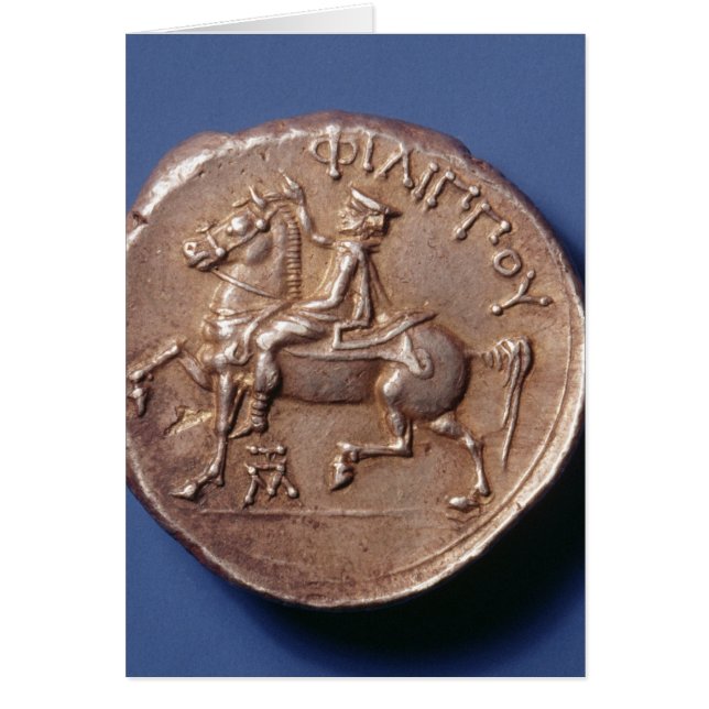 Silver-mynt i Philip II av Macedon Hälsningskort (Framsidan)