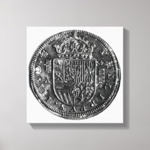 Silver myntar canvastryck