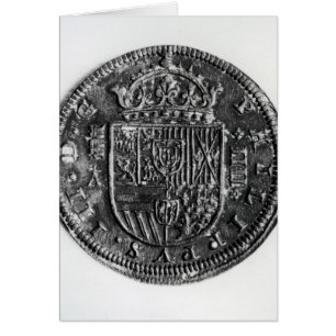 Silver myntar hälsningskort
