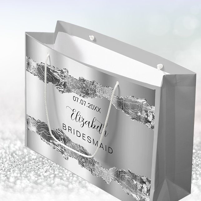 Silver namn elegant brudtärna (Skapare uppladdad)
