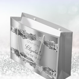 Silver namn elegant födelsedagsfest