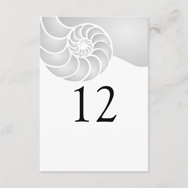 Silver Nautilus Snäcka Beach Wedding (Framsida)
