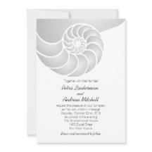 Silver Nautilus Snäcka Beach Wedding