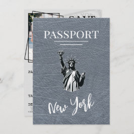 Silver New York City Passport Spara datumet