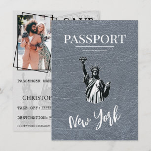 Silver New York City Passport Spara datumet