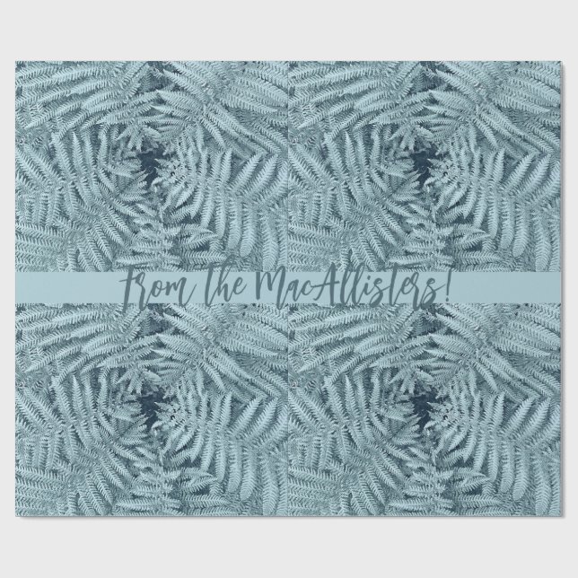SILVER NEW ZEALAND LEAFY FERN PERSONLIG KIWI NZ PRESENTPAPPER (Platt)