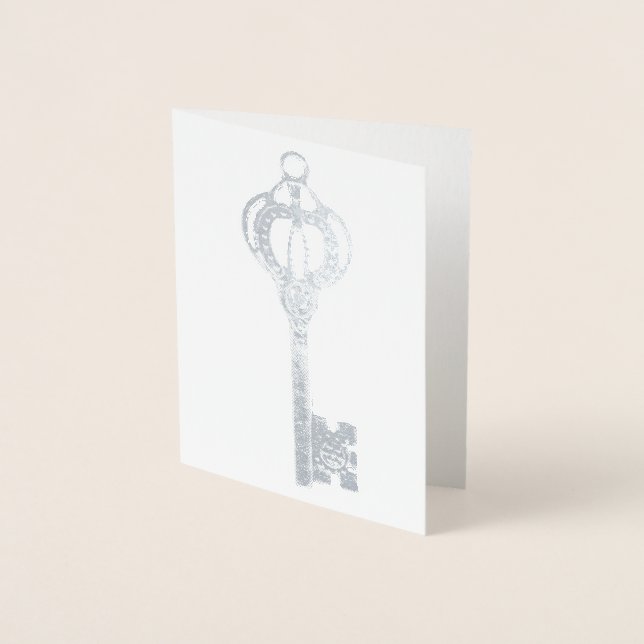 Silver nyckel folierat kort (Framsida)