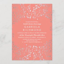 Silver och  babyns Möhippa för andning Inbjudningar