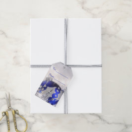 Silver och Blå God jul Märkre Presentetikett