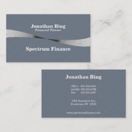Silver och Black Wave Business Finance Law Visitkort