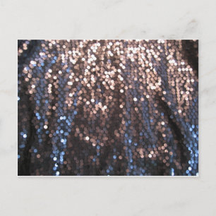 Silver och blåskärmsglitter vykort
