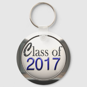 Silver och blått klassificerar av studenten 2017 nyckelring