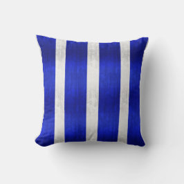 Silver- och blåttfauxen omkullkastar kudde