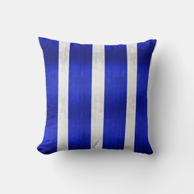 Silver- och blåttfauxen omkullkastar kudde (Framsida)