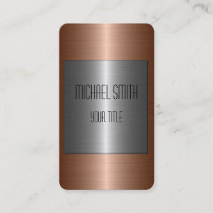 Silver och Bronze Stainless Steel Metall Visitkort