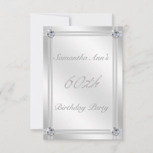 Silver och diamanten verkställer den 60th inbjudningar