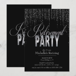 Silver- och för svartpensionparty inbjudningar