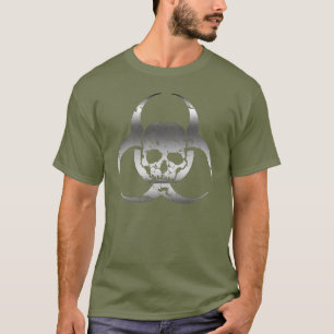 Silver och Grå Biohazard och Döskalle T-shirt