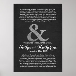 Silver och Grått Bröllop ger lyckligtvis allt efte Poster