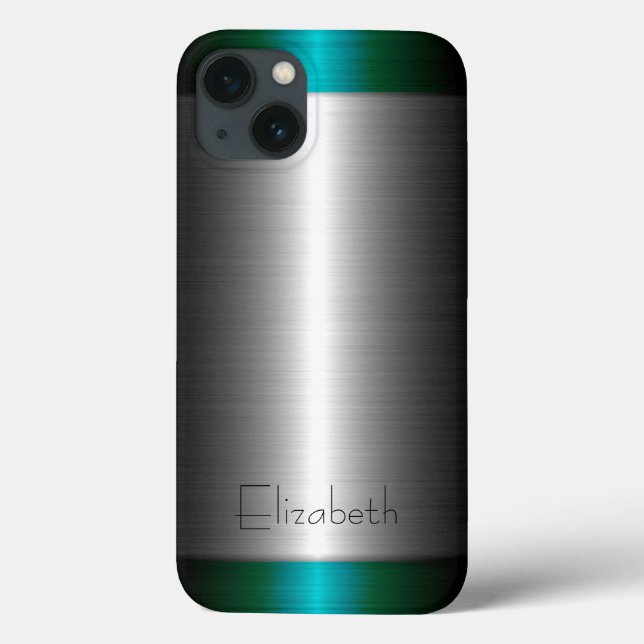 Silver och Grönt Stainless Steel Metall (Baksida)