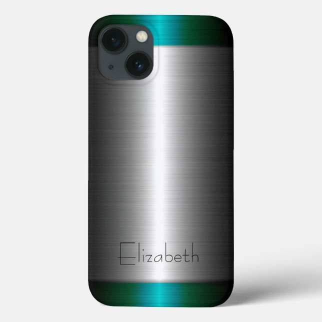 Silver och Grönt Stainless Steel Metall (Baksida)