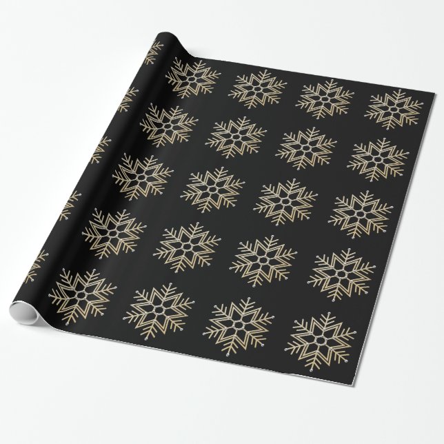 Silver och Guld "3-D" Snöflingor Papper för inkaps Presentpapper (Utrullad)