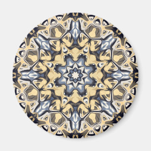 Silver och Guld Abstrakt Magnet